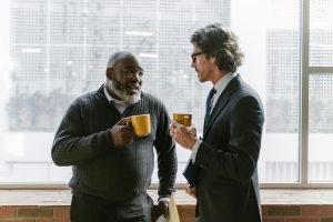 two guys networking